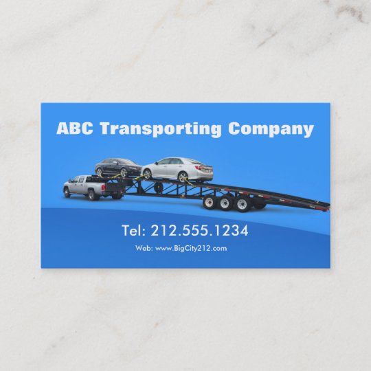 Auto Transporter Car Hauling Logistics Business Card Zazzle