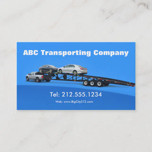 Auto Transporter Car Hauling Logistics Business Card Zazzle