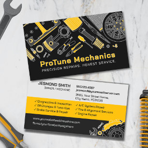 Auto Vehicle Repair - Car Mechanic Business Card