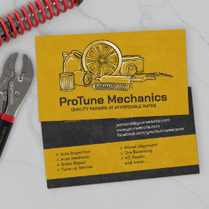 Auto Vehicle Repair - Mechanic  Business Card