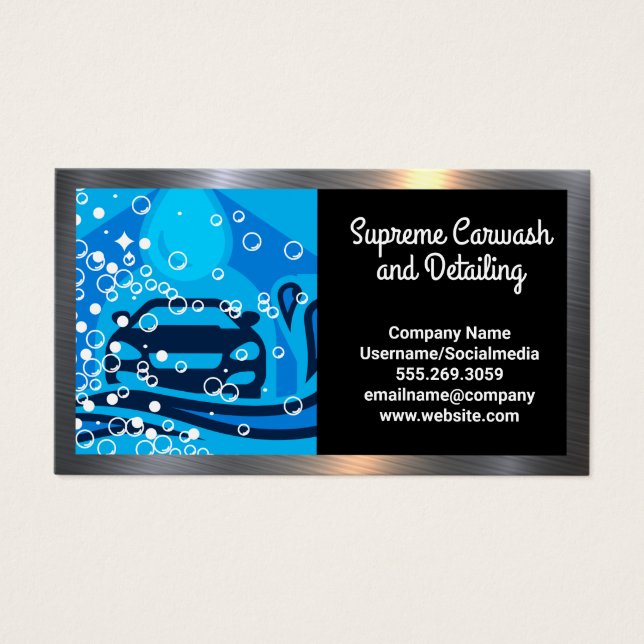 Auto Wash Cleaning | Soap Bubbles (Front)