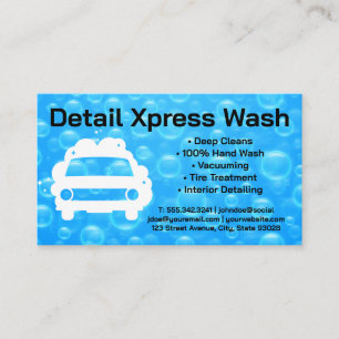 Auto Wash Logo Design Water Bubbles Business Card