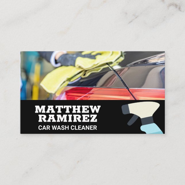 Auto Wash | Spray Bottle Business Card (Front)