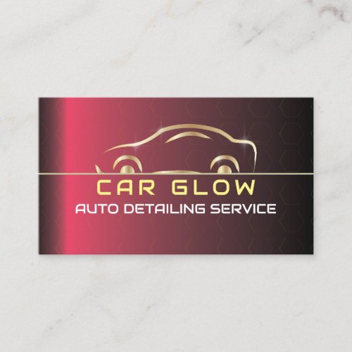Auto Washing  Cleaning  auto Detailing Golden  Business Card