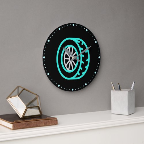 Auto Wheel Neon  Large Clock