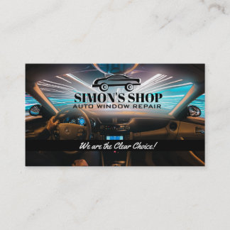 Auto Window Repair Slogans Business Card