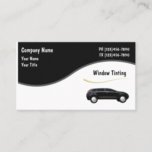 Auto Window Tinting Cards Business Card Template