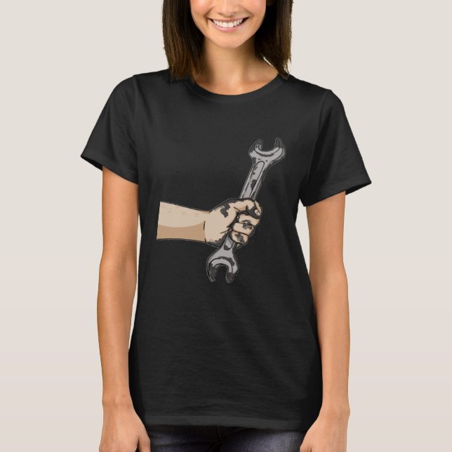 Auto Wrench Workshop  Garage Car Mechanic T-Shirt (Front)