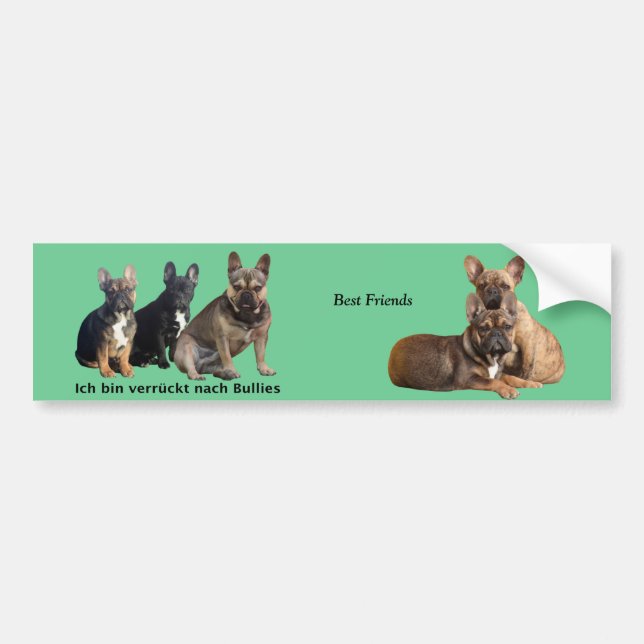 Autoaufkleber französische Bulldoggen  Bumper Sticker (Front)