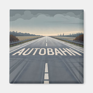 Autobahn Infinite Road Perspective Art Magnet