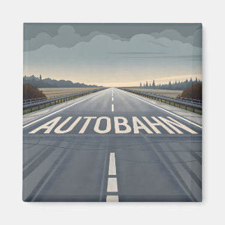 Autobahn Infinite Road Perspective Art Magnet