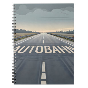 Autobahn Infinite Road Perspective Art Notebook