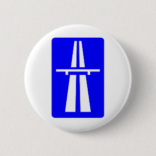 Autobahn Sign Pinback Button