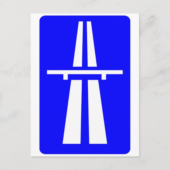 Autobahn Sign Postcard (Front)