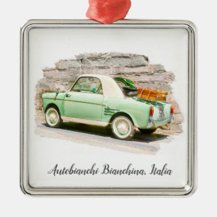 Autobianchi Bianchina Minicar from Italy Metal Ornament