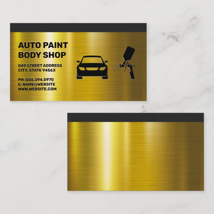 Autobody Paint Shop Business Card Zazzle