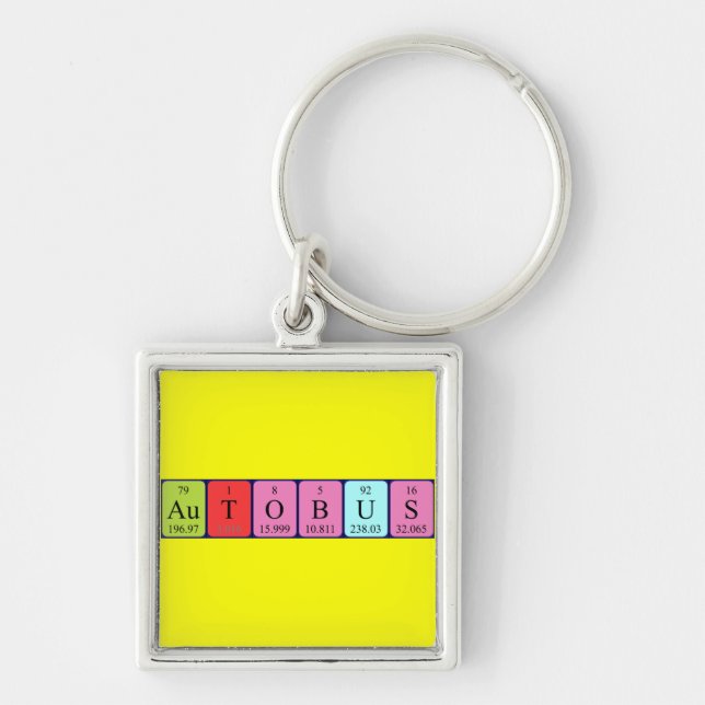 Autobus periodic table keyring (Front)
