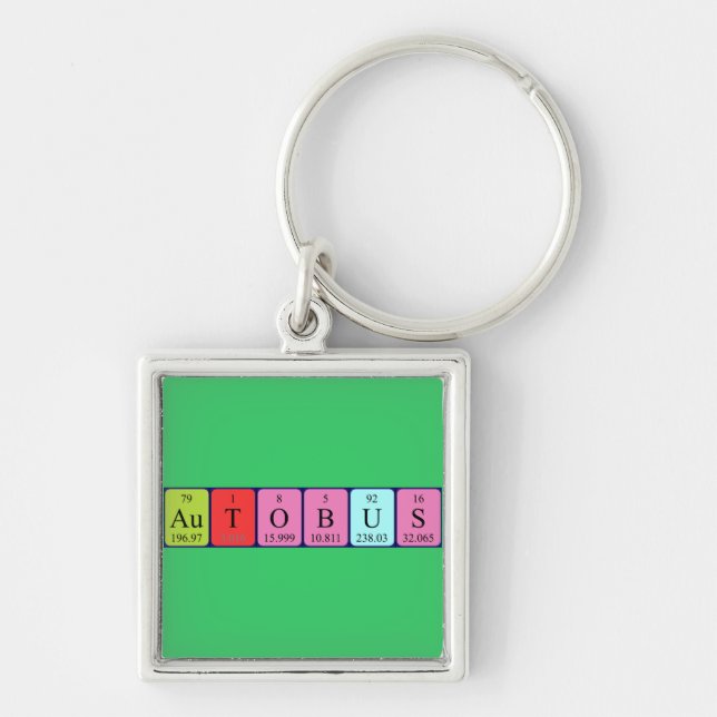Autobus periodic table keyring (Front)