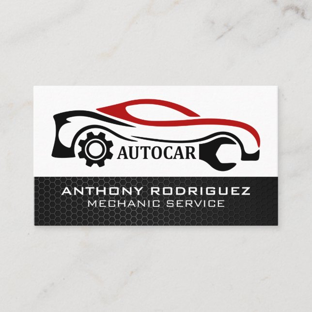 Autocar Repair Services | Mechanic Business Card (Front)