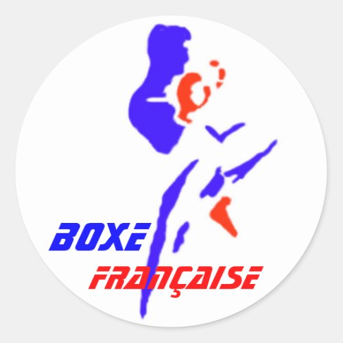 Autocollant Boxe Franaise Classic Round Sticker