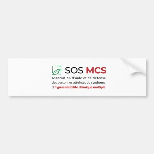 Autocollant pour voiture SOS MCS Bumper Sticker