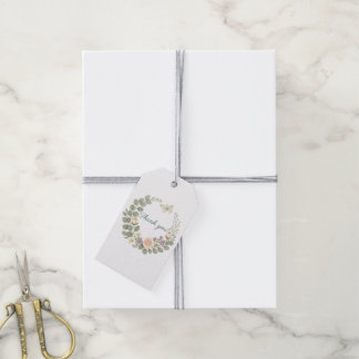 Autocollant thank you floral gift tags