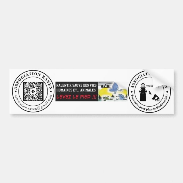 AUTOCOLLANT VOITURE - ASSOCIATION RAVEN BUMPER STICKER (Front)