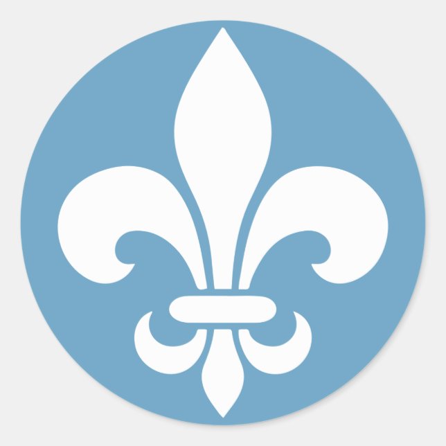 AutocollantX20 Fleur de lys français métal antique Classic Round Sticker (Front)