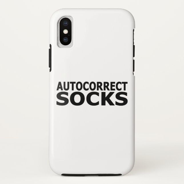 Autocorrect Socks Case-Mate iPhone Case (Back)