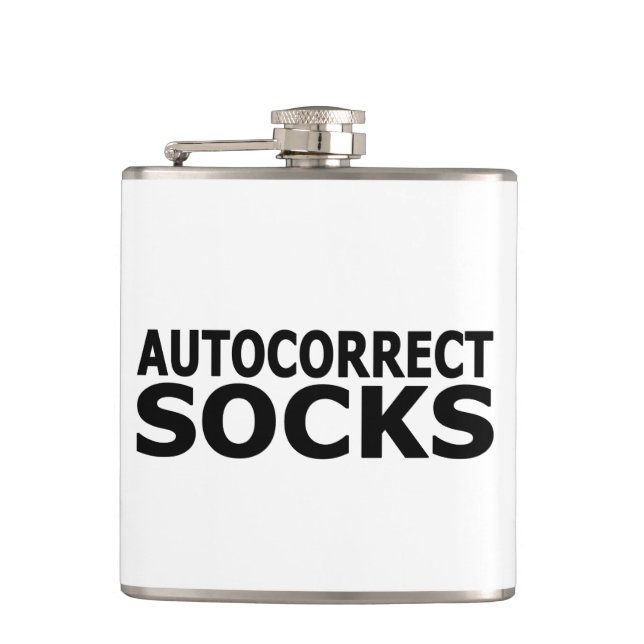 Autocorrect Socks Flask (Front)