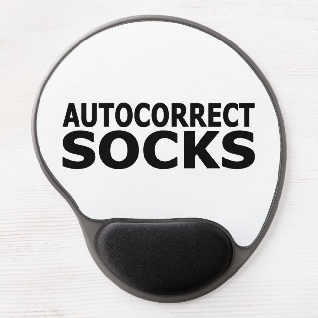 Autocorrect Socks Gel Mouse Pad (Front)