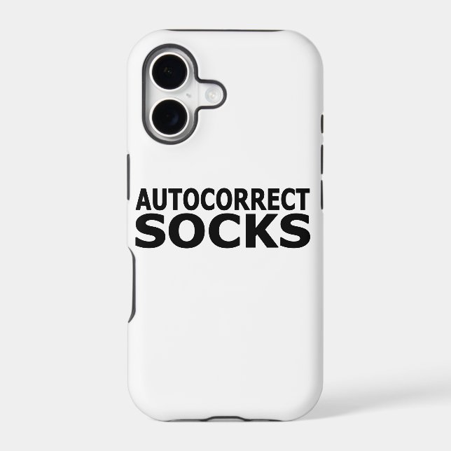 Autocorrect Socks Iphone Case (Back)