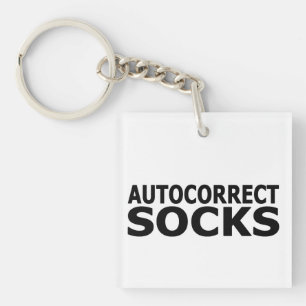 Autocorrect Socks Keychain
