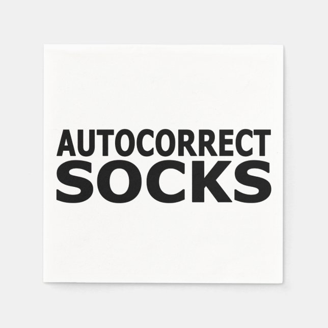 Autocorrect Socks Napkins (Front)