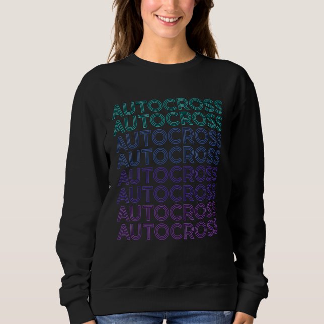 Autocross Car Racing Retro Sweatshirt (Front)