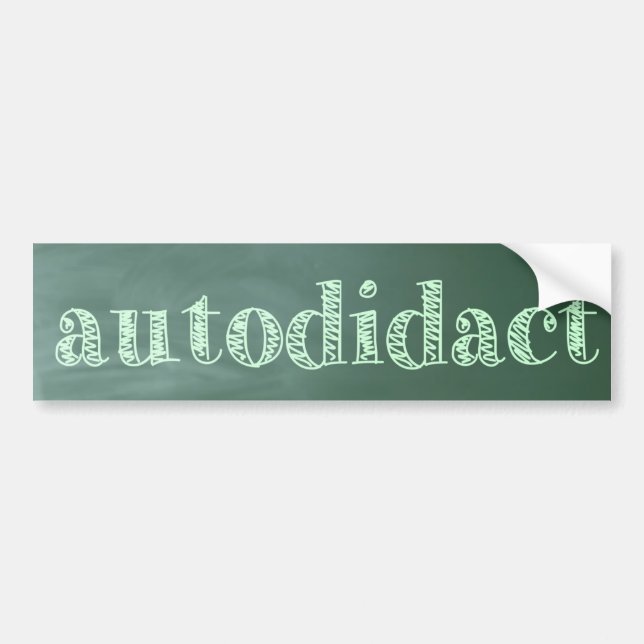 autodidact bumper sticker (Front)