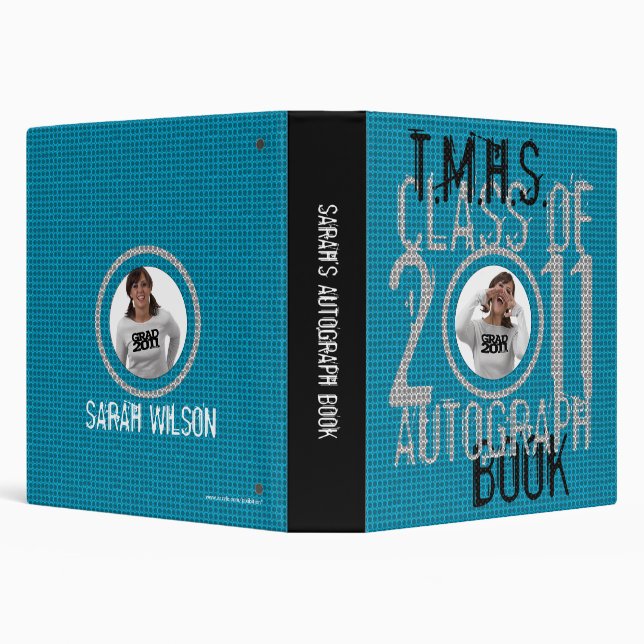 Autograph Graduation Book Binder Blue (Background)