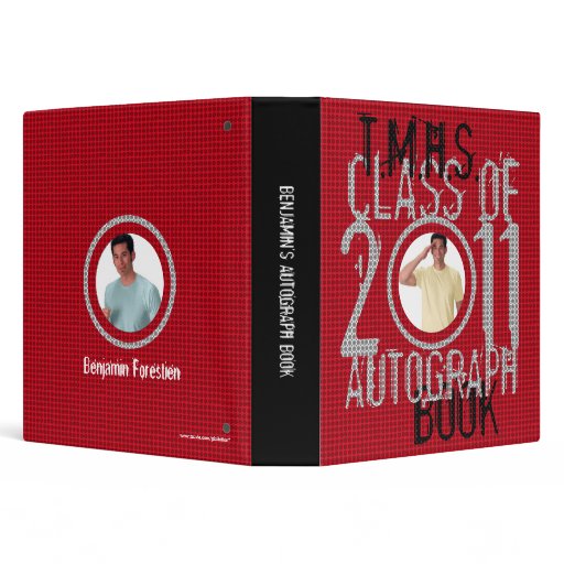 Autograph Graduation Book Binder Red | Zazzle