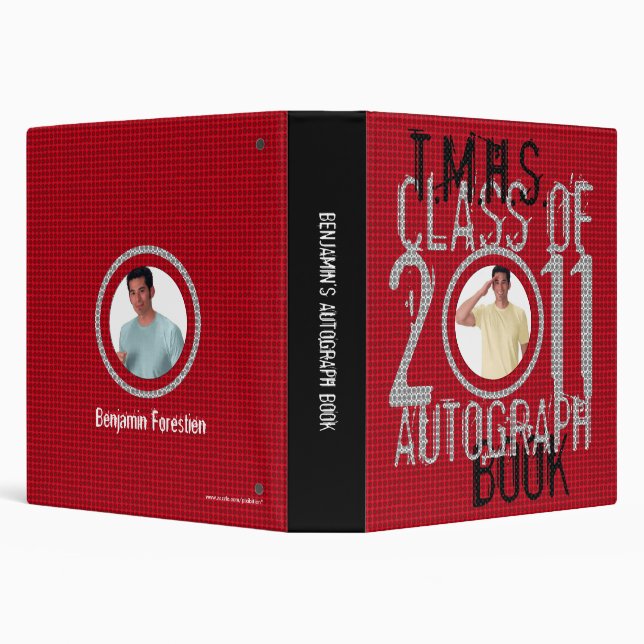 Autograph Graduation Book Binder Red (Background)