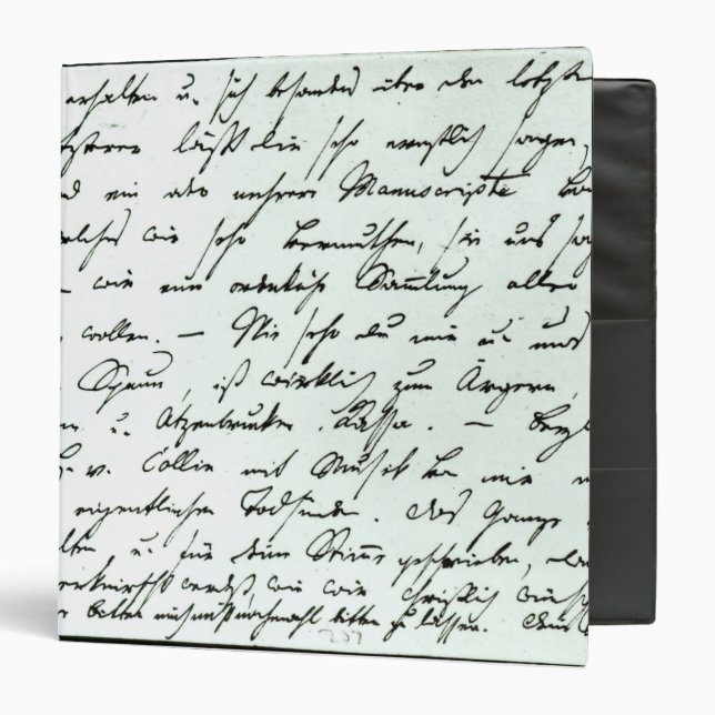 Autograph letter from Franz Schubert 3 Ring Binder (Front/Inside)