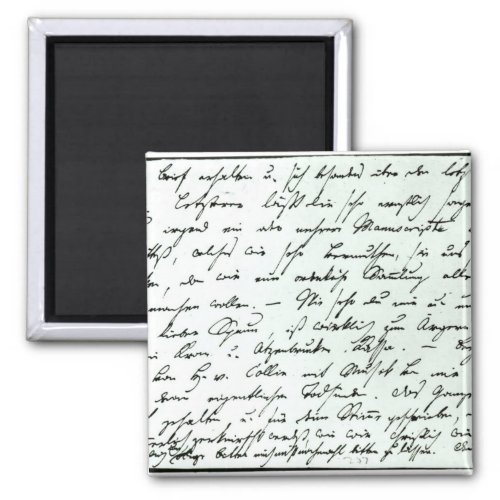 Autograph letter from Franz Schubert Magnet
