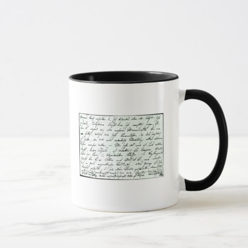 Autograph letter from Franz Schubert Mug