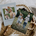 Autograph | Merry Christmas Vertical Photo Foil Holiday Card<br><div class="desc">Send holiday greetings to friends and family in chic style with our elegant photo cards. Design features your favorite vertical or portrait oriented photo with "Merry Christmas" overlaid in shining gold foil hand lettered script. Personalize with your family name and the year in the lower right corner. Add an additional...</div>