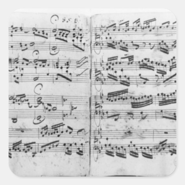 Autograph of the partita 'Sei gegruesset Square Sticker (Front)