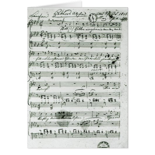 Autograph score for the lied 'Hektors Abschied' (Front)