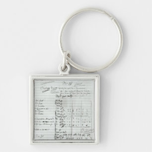 Autograph Score of Act III Keychain