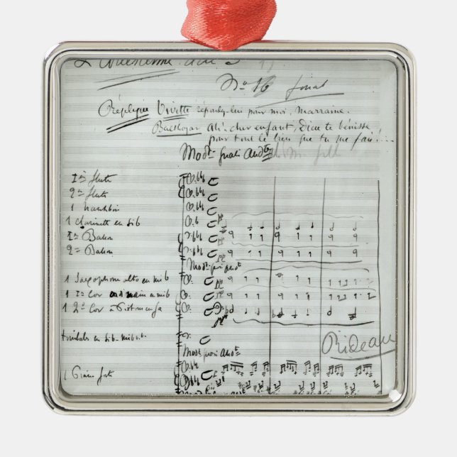 Autograph Score of Act III Metal Ornament (Front)