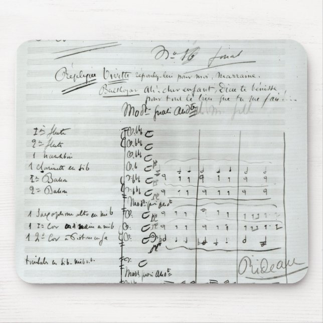 Autograph Score of Act III Mouse Pad (Front)