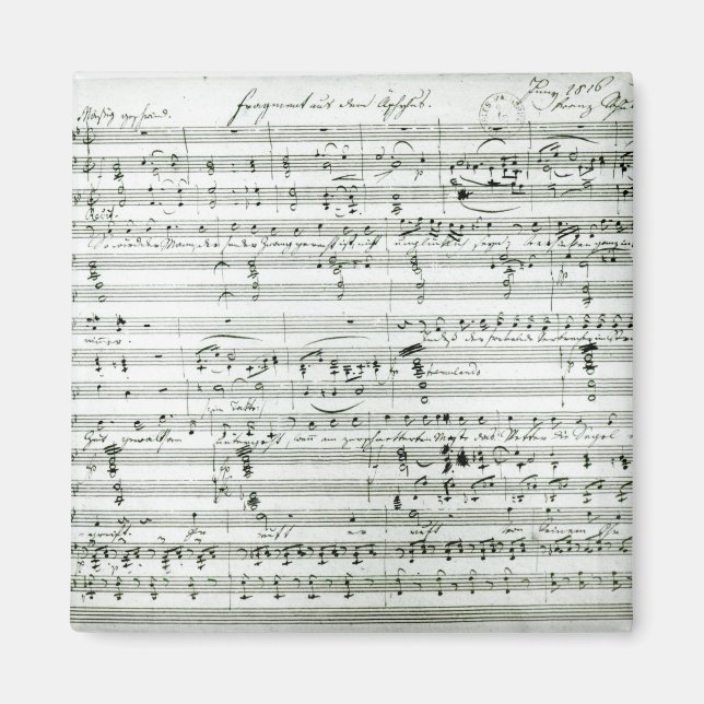 Autograph score of 'Fragment aus dem Magnet (Front)