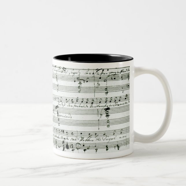 Autograph score of 'Fragment aus dem Two-Tone Coffee Mug (Right)